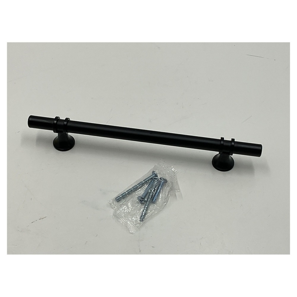 Amerdeco 8 Pack Matte Black‎ Cabinet Drawer Pulls 6" Hole Center Bar Handles